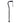 OFFSET HANDLE CANE with FOAM GRIP - BLACK