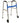 FOLDING ONE BUTTON WALKING FRAME with 5" CASTORS