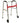 FOLDING ONE BUTTON WALKING FRAME with 5" CASTORS