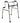 Aluminium Step up Walking Frame, Front View, Stock Photo